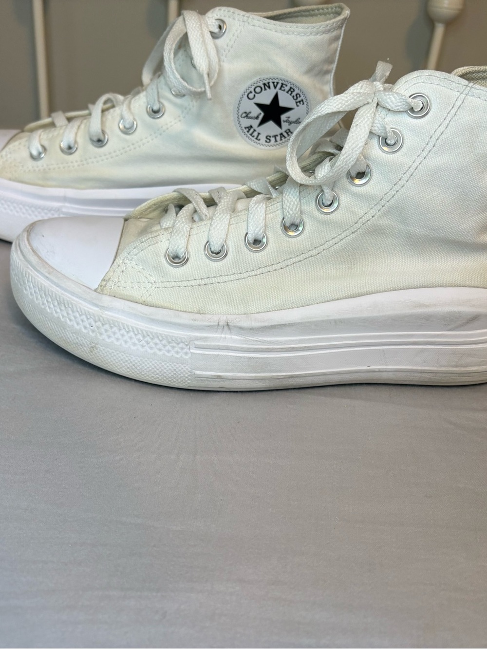 Converse Chuck Taylor Move Platform High Top Sneakers White Women’s 9 - Picture 2 of 12